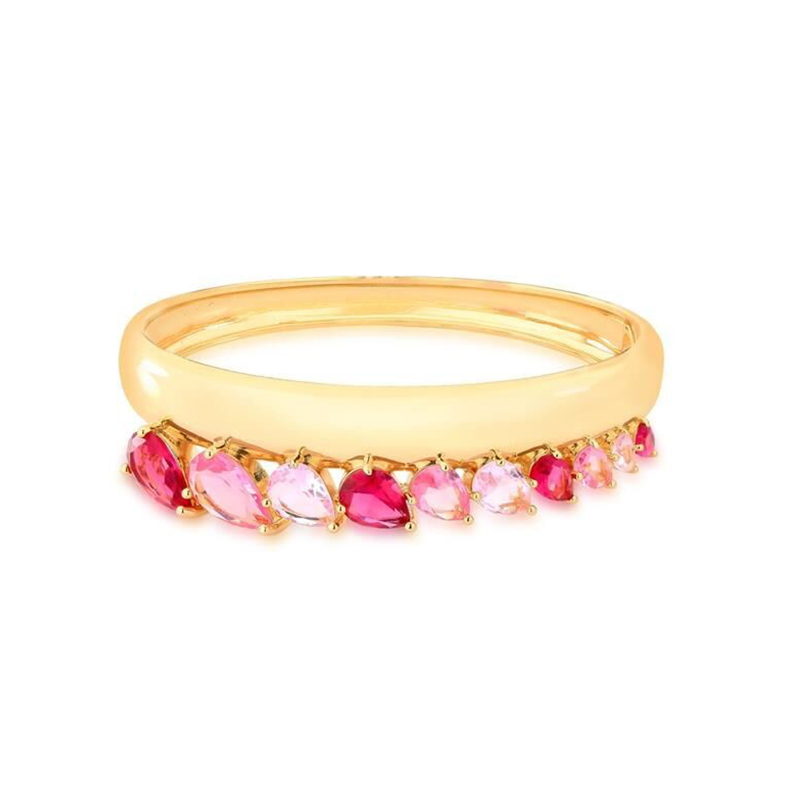 SMOOTH BRACELET AND ROSE GOLD PLATED DROP CRYSTALS1